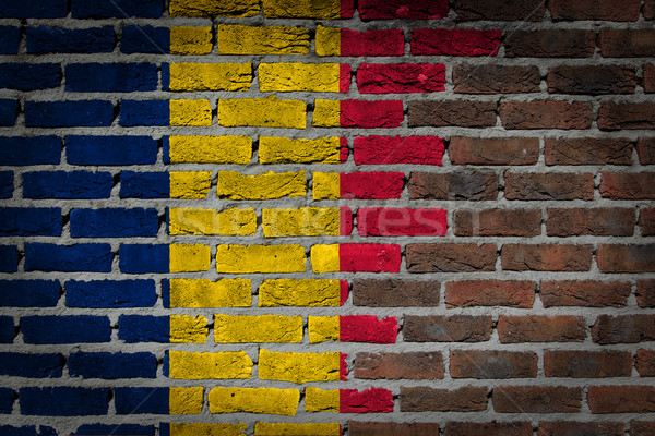 Stockfoto: Muur · textuur · vlag · oude · donkere · Rood