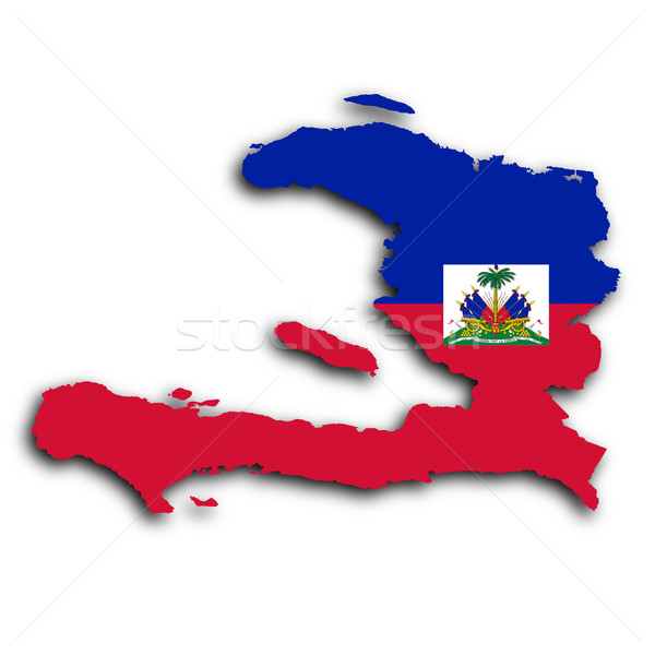 Mappa Haiti arte bandiera Europa paese Foto d'archivio © michaklootwijk