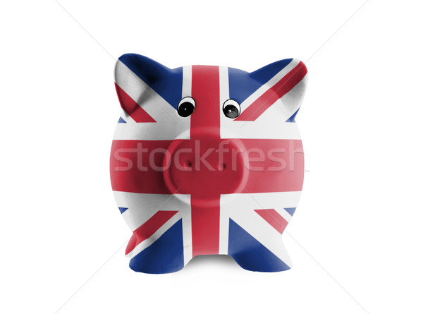 Keramik Sparschwein Malerei Flagge Vereinigtes Königreich Geld Stock foto © michaklootwijk