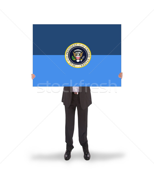 ビジネスマン ビッグ カード 大統領の シール ストックフォト © michaklootwijk