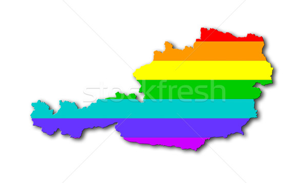 Austria - Rainbow flag pattern Stock photo © michaklootwijk