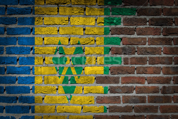 Brick wall texture with flag Stock photo © michaklootwijk