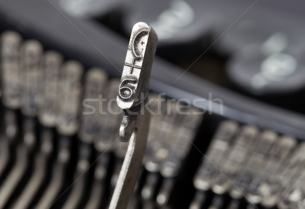Martillo edad manual máquina de escribir escrito metal Foto stock © michaklootwijk