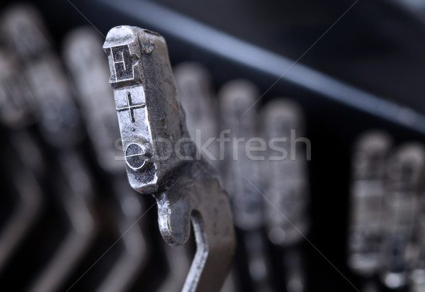 Hammer alten Handbuch Schreibmaschine kalten blau Stock foto © michaklootwijk