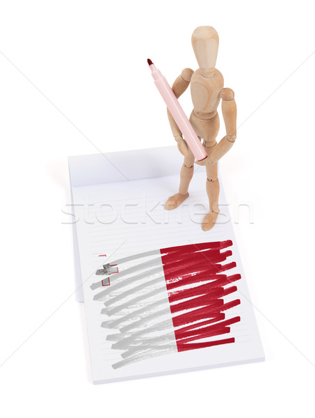 Wooden mannequin made a drawing - Malta Stock photo © michaklootwijk