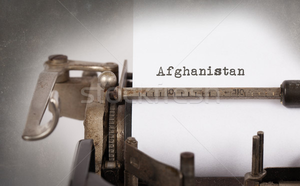 Foto stock: Velho · máquina · de · escrever · Afeganistão · país · tecnologia