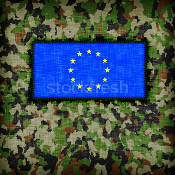 álca egyenruha EU zászló textúra absztrakt Stock fotó © michaklootwijk