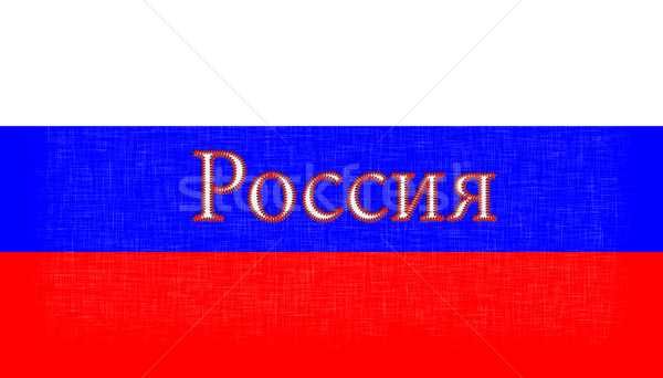 Flag of Russia stitched with letters Stock photo © michaklootwijk