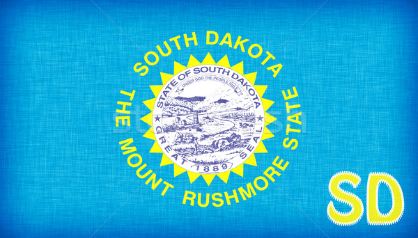 Linen flag of the US state of South Dakota Stock photo © michaklootwijk