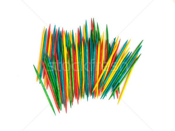 Stock photo: Many colorful toothpicks