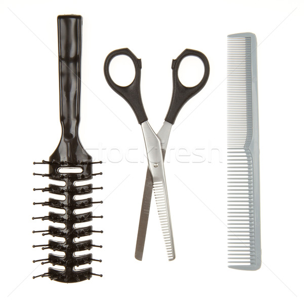 Ciseaux noir peigne brosse [[stock_photo]] © michaklootwijk