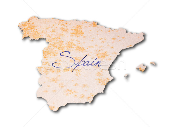 Zdjęcia stock: Hiszpania · starego · papieru · pismo · niebieski · atramentu · papieru