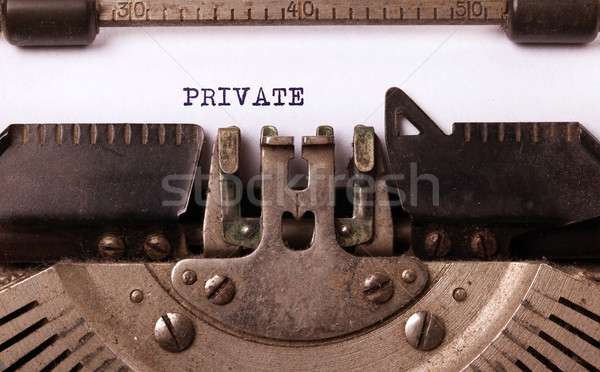Klasszikus felirat öreg írógép papír absztrakt Stock fotó © michaklootwijk