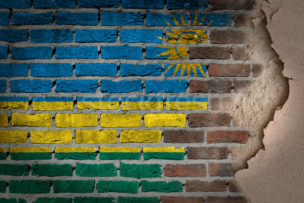 Dark brick wall with plaster - Rwanda Stock photo © michaklootwijk