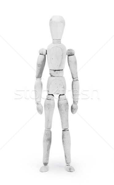 Wood figure mannequin with bodypaint - White Stock photo © michaklootwijk