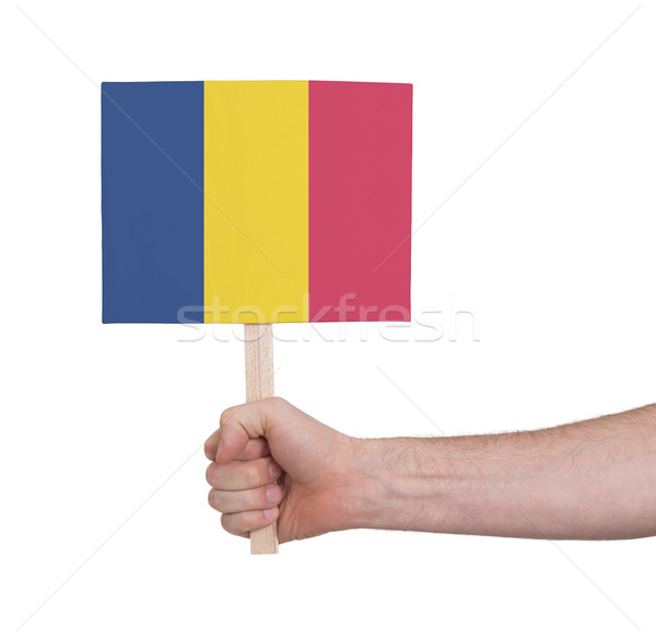 Mano pequeño tarjeta bandera Rumania Foto stock © michaklootwijk