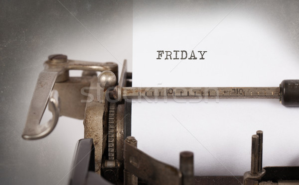 Friday typography on a vintage typewriter Stock photo © michaklootwijk
