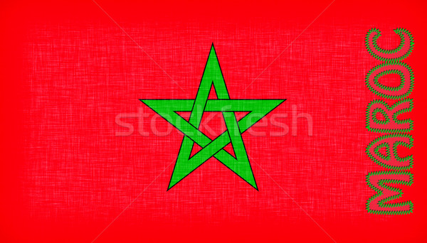 Bandera Marruecos cartas estrellas tejido rojo Foto stock © michaklootwijk