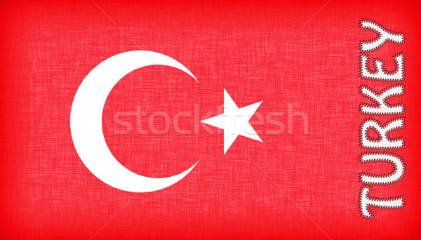 Bandera Turquía cartas luna fondo estrellas Foto stock © michaklootwijk