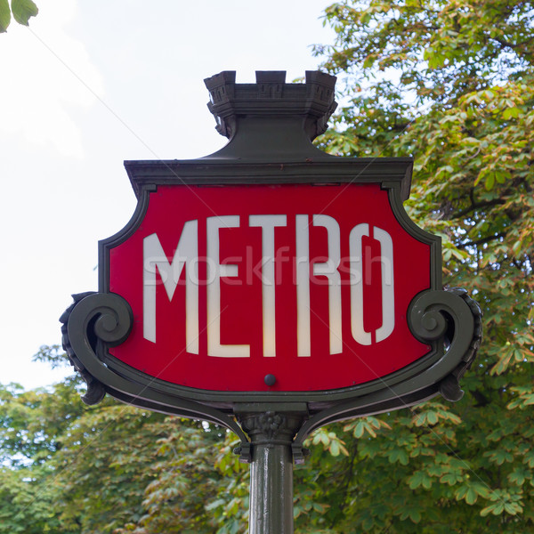 Parisian metro sign Stock photo © michaklootwijk