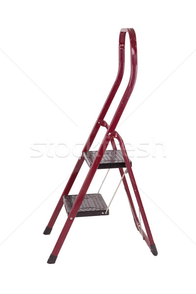 Old red step ladder Stock photo © michaklootwijk