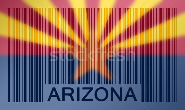 Código de barras bandera Arizona pintado superficie diseno Foto stock © michaklootwijk