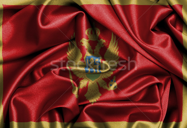 Satin Flagge dreidimensionale Montenegro Textur Stock foto © michaklootwijk