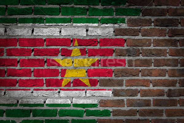 Brick wall texture with flag Stock photo © michaklootwijk