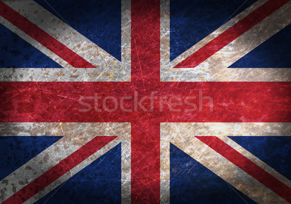Alten rostigen Metall Zeichen Flagge Vereinigtes Königreich Stock foto © michaklootwijk