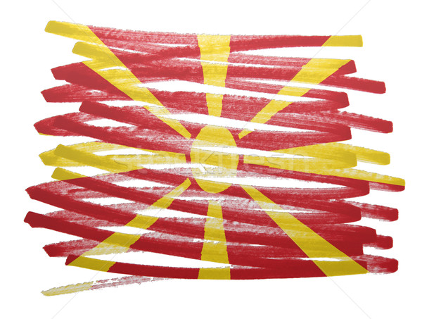 флаг иллюстрация Македонии пер бизнеса краской Сток-фото © michaklootwijk