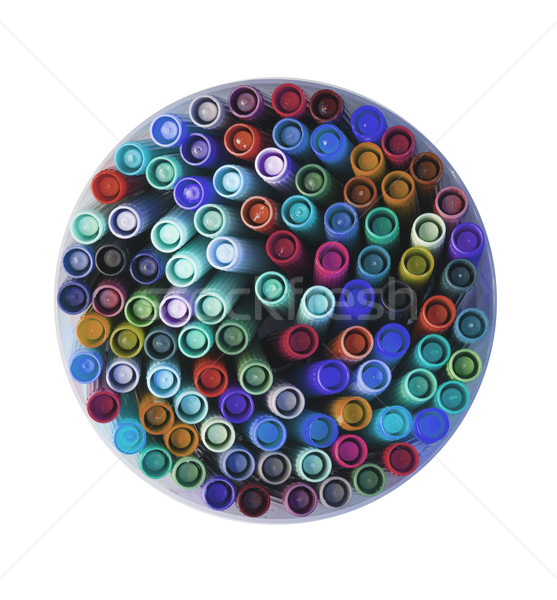 Collectie tip pennen oude gebruikt Stockfoto © michaklootwijk