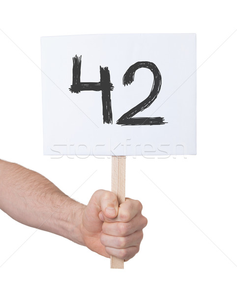 Stock photo: Sign with a number, 42