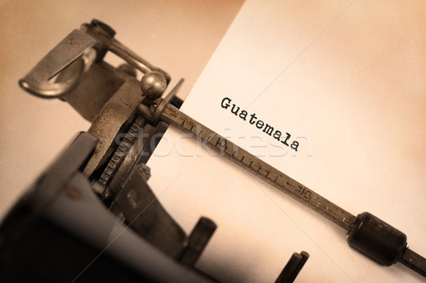 Vechi maşină de scris Guatemala ţară tehnologie Imagine de stoc © michaklootwijk