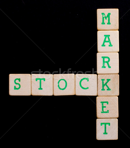 Letters on wooden blocks (stock, market) Stock photo © michaklootwijk