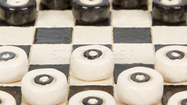 Very old game of checkers, pottery Stock photo © michaklootwijk