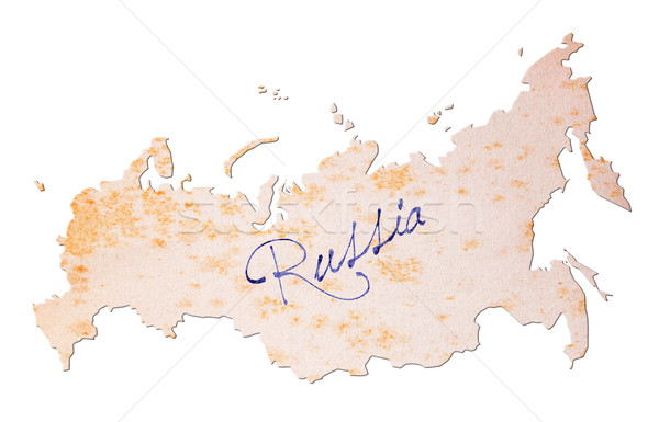 Stock photo: Russia - Old paper with handwriting