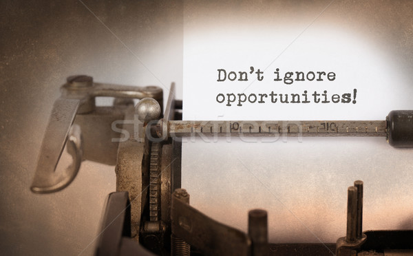 Vintage inscription made by old typewriter Stock photo © michaklootwijk