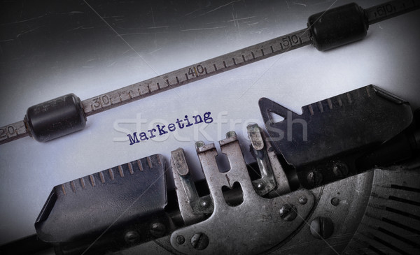 Stockfoto: Vintage · opschrift · oude · schrijfmachine · marketing · achtergrond