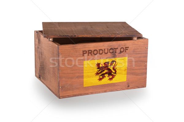 Stock photo: Wooden crate isolated on a white background