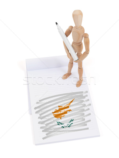 Wooden mannequin made a drawing - Cyprus Stock photo © michaklootwijk