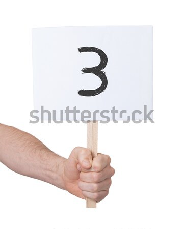 Sign with a number, 3 Stock photo © michaklootwijk