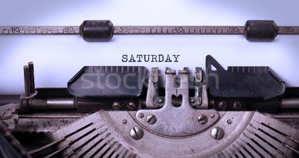Saturday typography on a vintage typewriter Stock photo © michaklootwijk