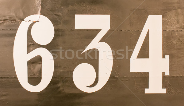 Stock photo: Painted number on an old plane