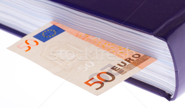 Dinero libro 50 euros proyecto de ley resumen Foto stock © michaklootwijk