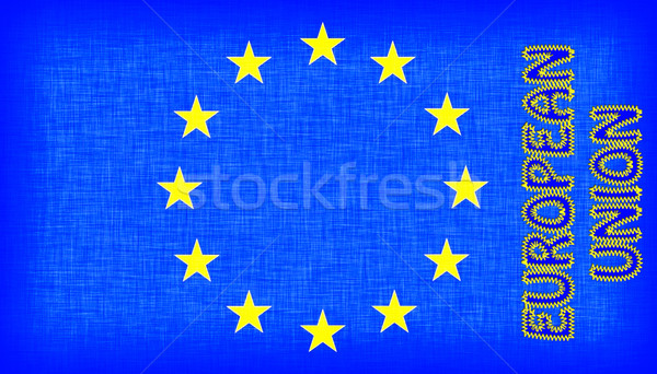 Flag of the EU with letters Stock photo © michaklootwijk