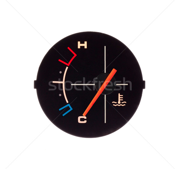 Stock photo: Temperature guage of a motorbike