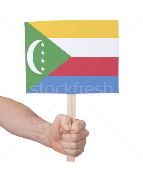 Mano piccolo carta bandiera Comore Foto d'archivio © michaklootwijk