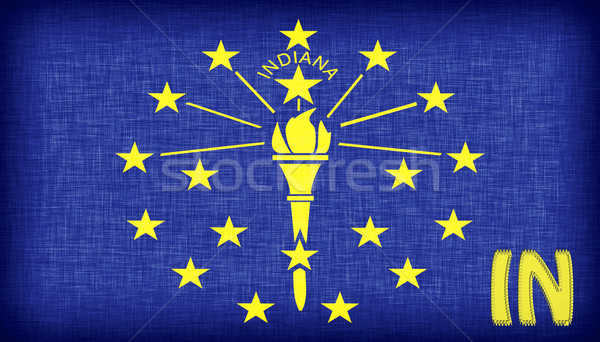 Linen flag of the US state of Indiana Stock photo © michaklootwijk