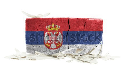 Brick with broken glass, violence concept Stock photo © michaklootwijk