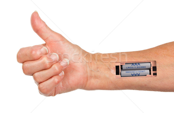 Robot - Insert the battery in an arm Stock photo © michaklootwijk